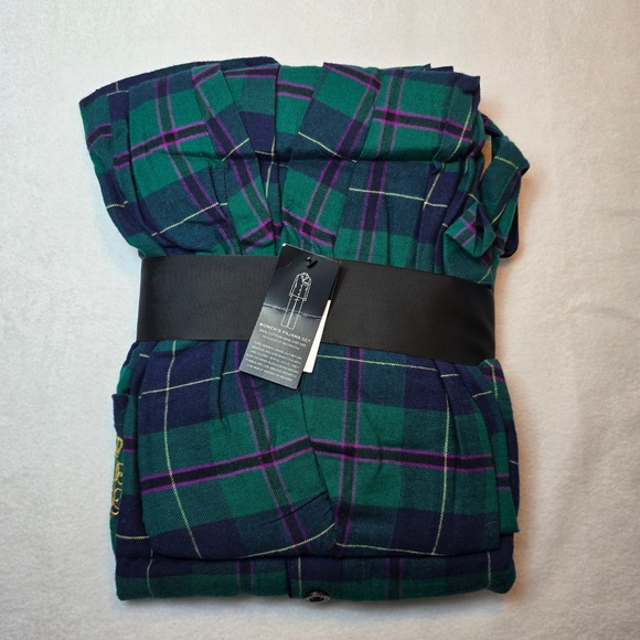 New Lauren Ralph Lauren Womens 2X Flannel Pajama Plaid Plus Green Tartan Winter - Picture 2 of 9